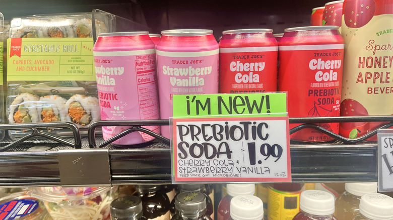 Trader Joe's prebiotic sodas at the store