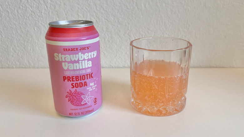 Trader Joe's Strawberry Vanilla prebiotic soda