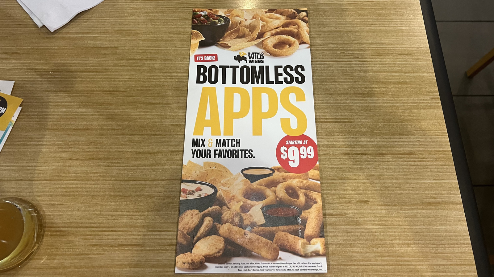 Review: Buffalo Wild Wings' $10 Bottomless Apps For 4 Is Clearly Missing Something