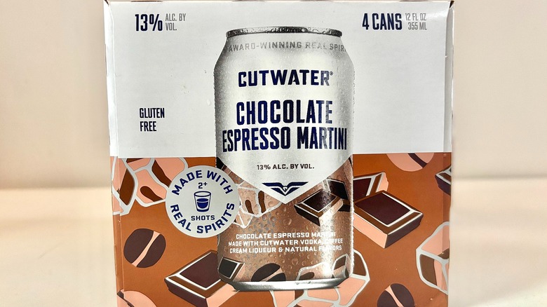 Box of Cutwater Chocolate Espresso Martini on table