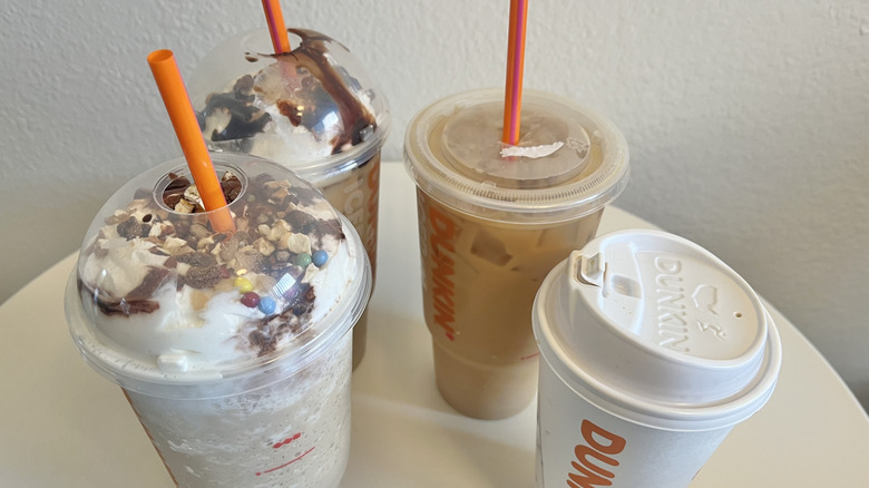 Four Candy Bar drinks on a table