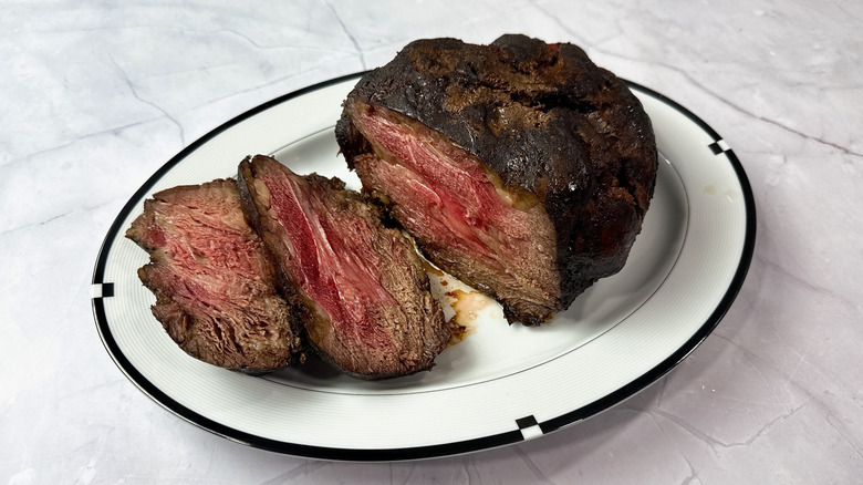 HoneyBaked prime rib on a serving platter