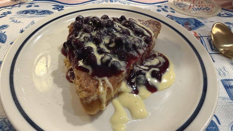 Blueberry French Toast with sauces