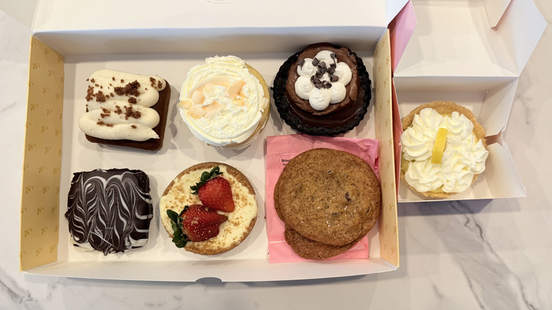 Crumbl and Martha Stewart collab desserts in boxes