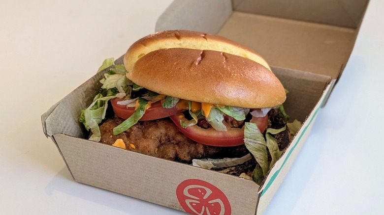 McDonald's Bacon Buffalo Ranch Deluxe McCrispy in box