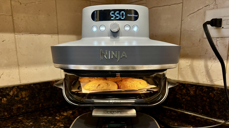 Cookies baking in a Ninja air fryer
