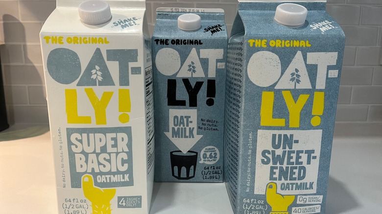 Oatly Original, Super Basic, and Unsweetened oatmilk