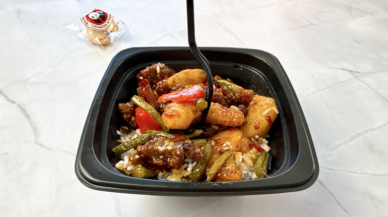 Panda Express crispy sesame shrimp & beef
