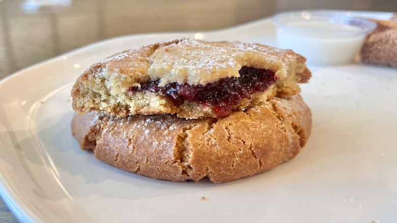 Torn off piece of PB&J Cookie