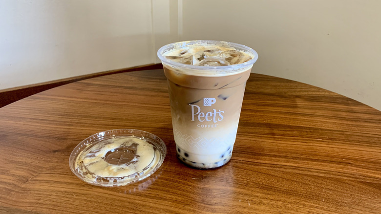 Peet's Iced Vanilla Latte With Popping Pearls