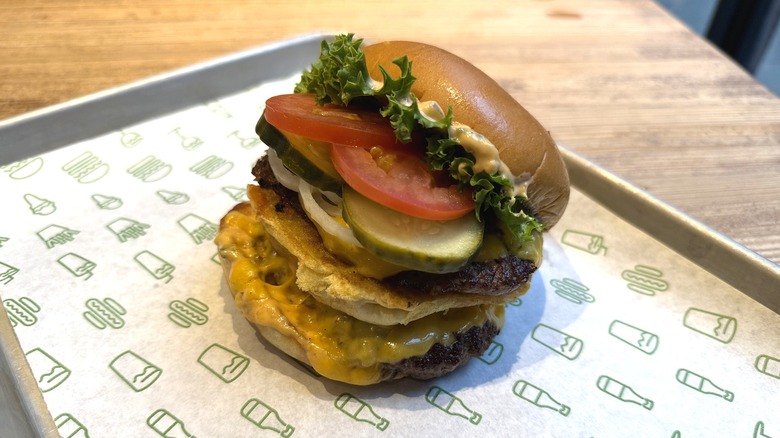 Shake Shack's Big Shack burger on a tray