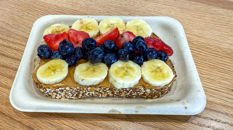 Smoothie King's Hearty 8 Grain Loaded Peanut Butter Toast