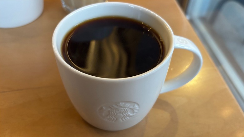 Starbucks Single-Origin Guatemala Casi Cielo Coffee in white mug