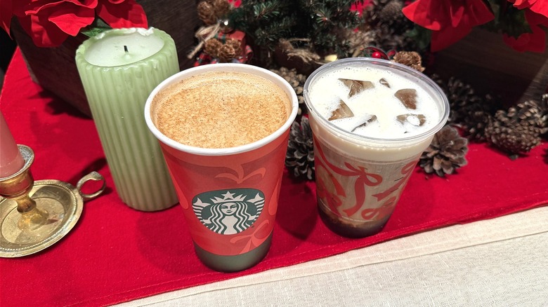 Eggnog Latte and Cold Brew with Eggnog Cold Foam