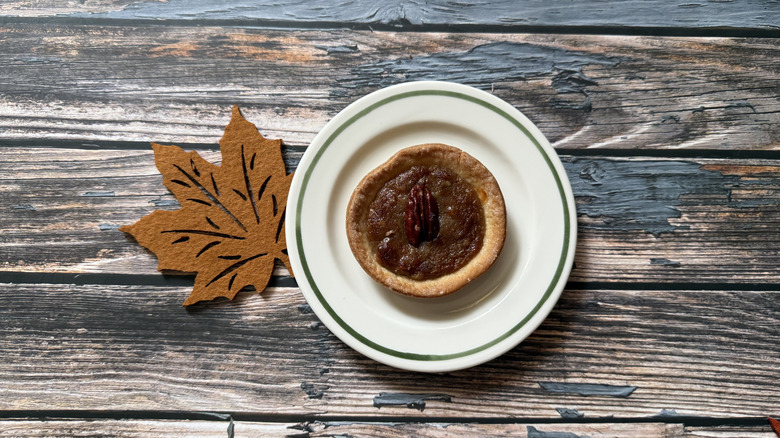 Starbucks Pecan Mini Pie on a plate