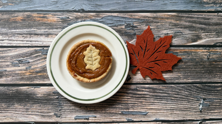 Pumpkin Mini Pie on a plate