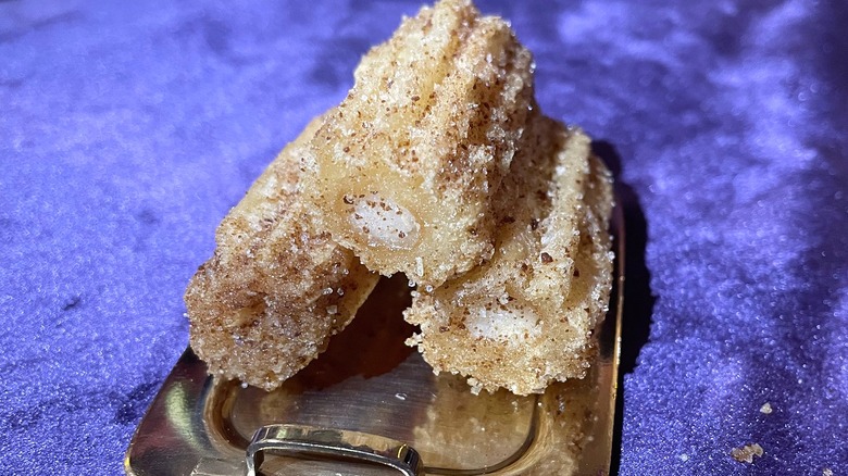 Taco Bell Luxe Value Menu Salted Caramel Churros on a small tray