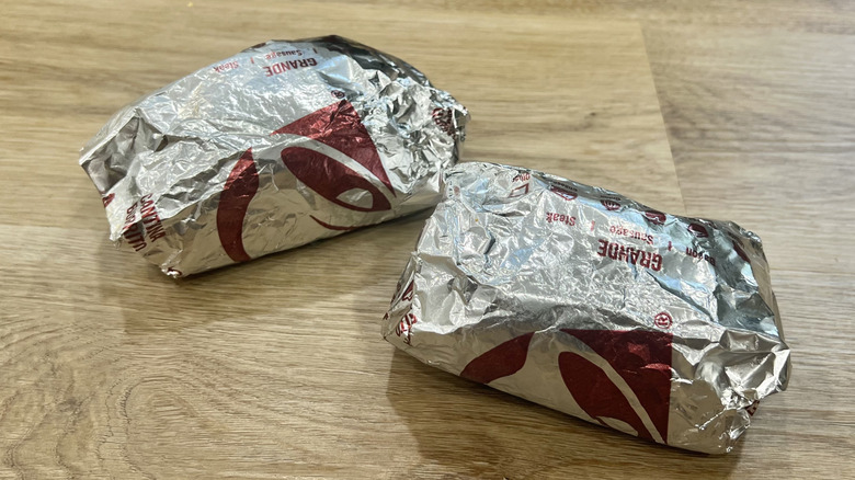 Taco Bell Gordita Crunch Duos in wrappers.