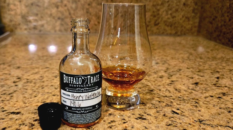 Henry Watterson Kentucky Straight Rye Whiskey and glass