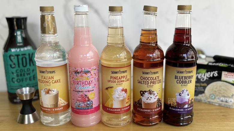 Five syrup flavors