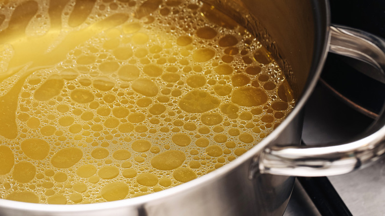homemade chicken broth