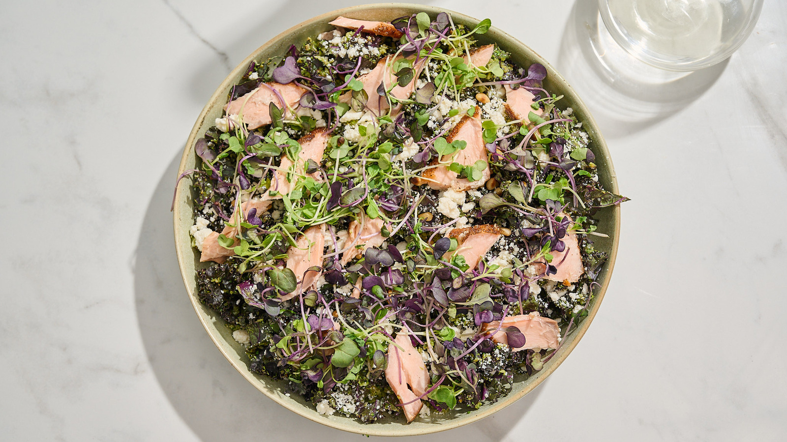 Riced Broccoli Salad With Salmon Recipe - Tasting Table