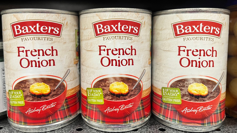 cans of French onion soup