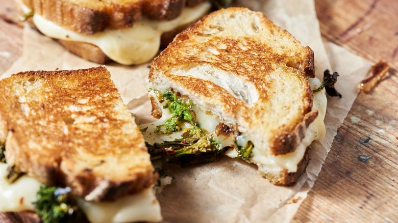 broccoli rabe grilled cheese