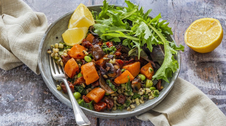 Grain bowl with sweet potato