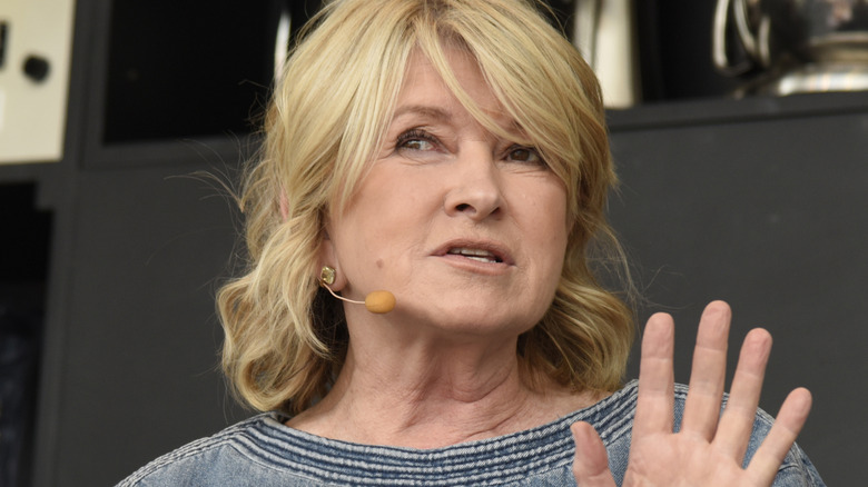 Martha Stewart speaking at event