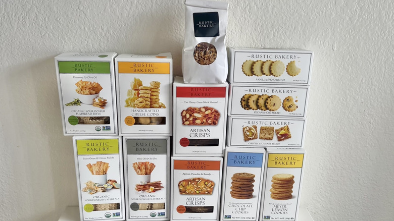 Various Rustic Bakery items on a table