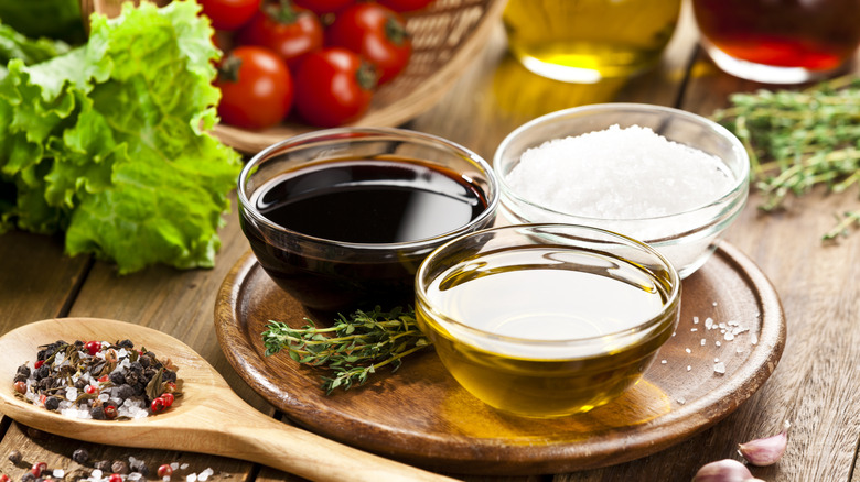 Ingredients for a vinaigrette