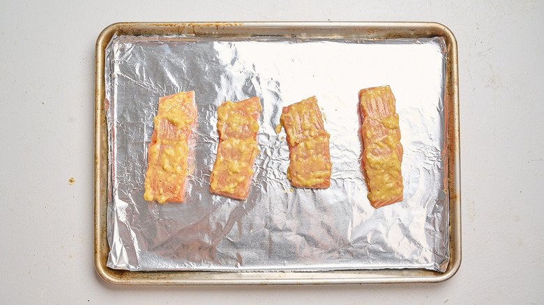 marinade brushed on salmon