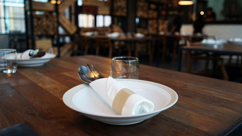 Interior of a fine dining restaurant