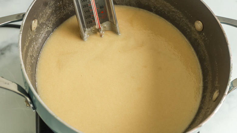caramel syrup in a pot