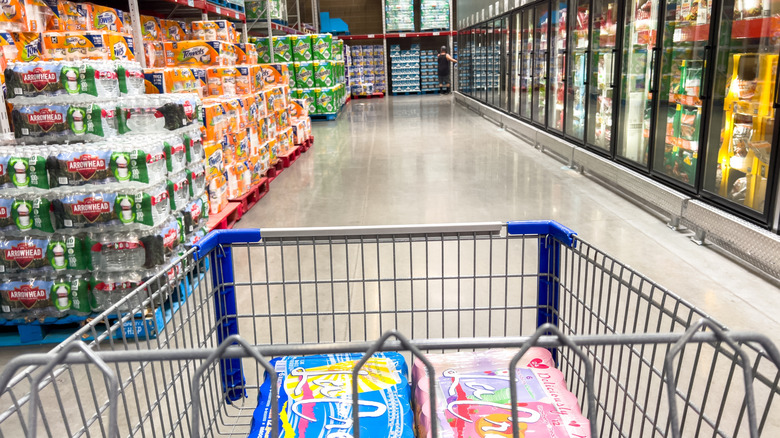 Frozen food section at Sam'S Club