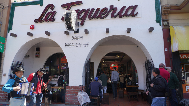 The exterior of La Taqueria