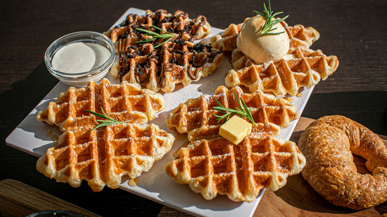 assorted croissant waffles