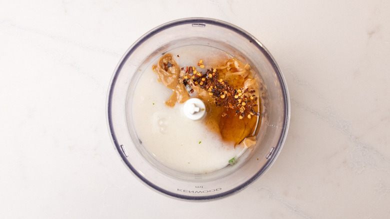 peanut sauce ingredients in blender