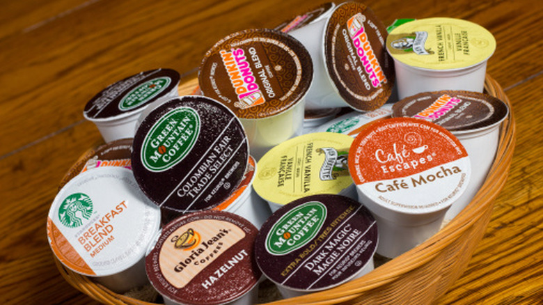 display of coffee K-cups