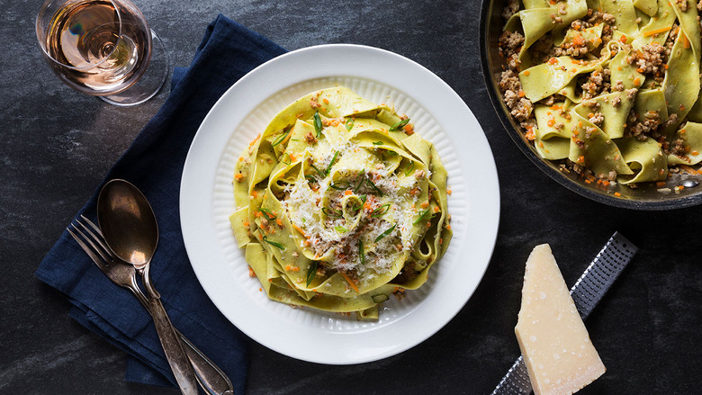 Scallion Pappardelle with Goat Ragù Recipe