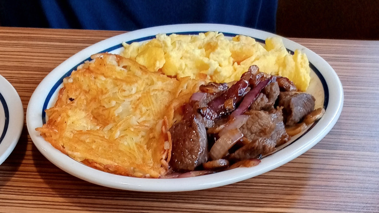 IHOP breakfast on a wood table