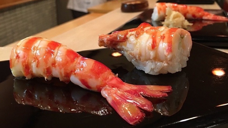 Lobster sushi at Sukiyabashi Jiro