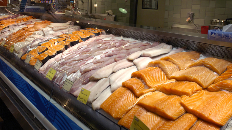 Whole Foods seafood section