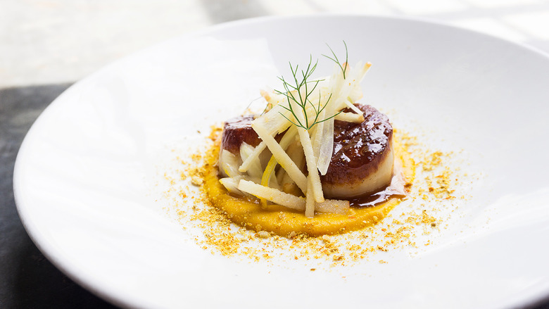 Scallops with Butternut Squash Puree