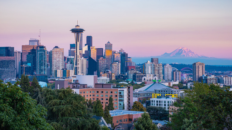 Seattle at dusk from Kerry Park