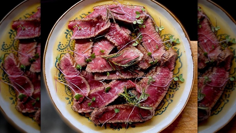 Plate of London brown with butter and rosemary