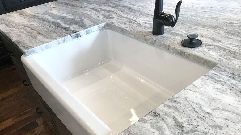 Sink in kitchen island