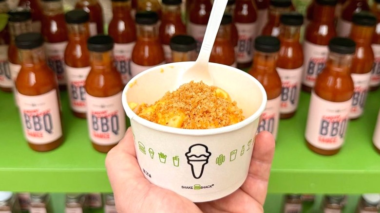 A close up of Mac & Cheese from Shake Shack