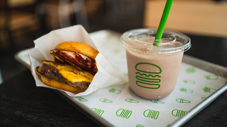 Shake Shack shake and burger